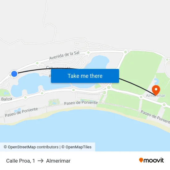 Calle Proa, 1 to Almerimar map