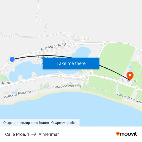 Calle Proa, 1 to Almerimar map