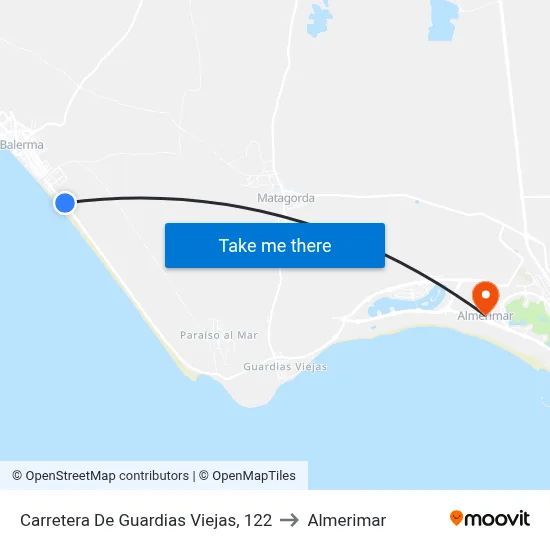 Carretera De Guardias Viejas, 122 to Almerimar map
