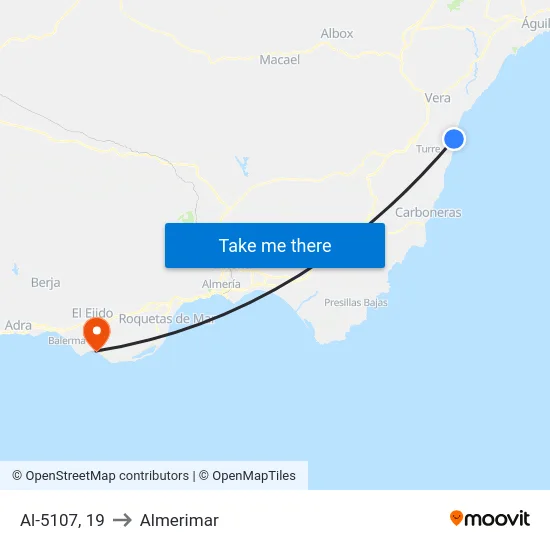 Al-5107, 19 to Almerimar map