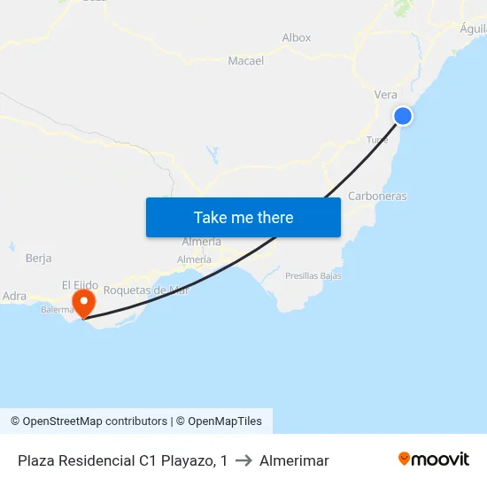 Plaza Residencial C1 Playazo, 1 to Almerimar map