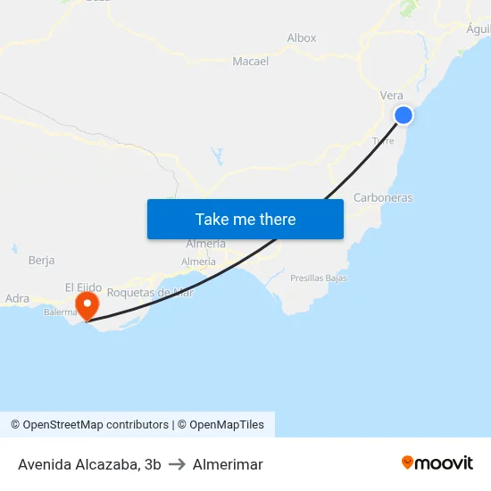 Avenida Alcazaba, 3b to Almerimar map