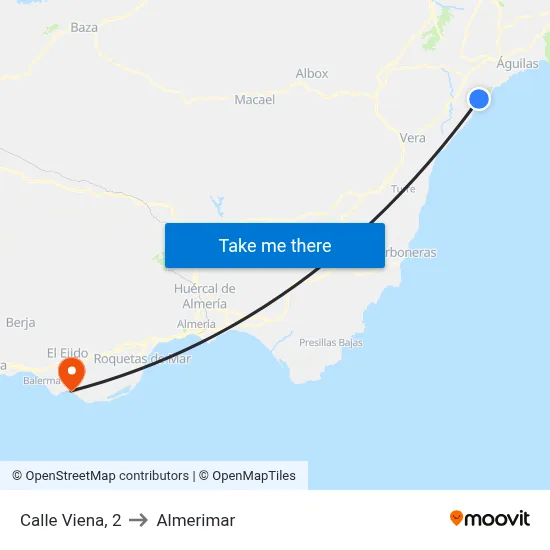 Calle Viena, 2 to Almerimar map