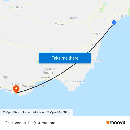Calle Venus, 1 to Almerimar map