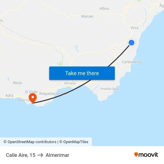 Calle Aire, 15 to Almerimar map