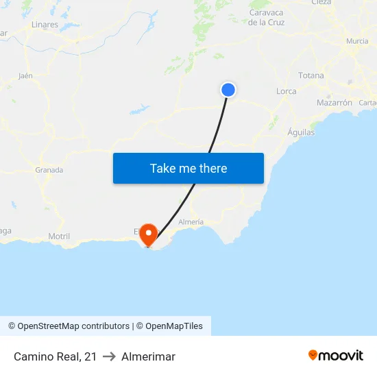 Camino Real, 21 to Almerimar map