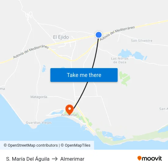 S. María Del Águila to Almerimar map
