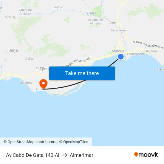 Av.Cabo De Gata 140-Al to Almerimar map
