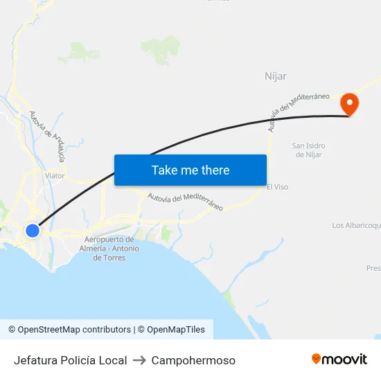 Jefatura Policía Local to Campohermoso map