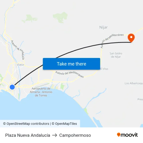 Plaza Nueva Andalucía to Campohermoso map