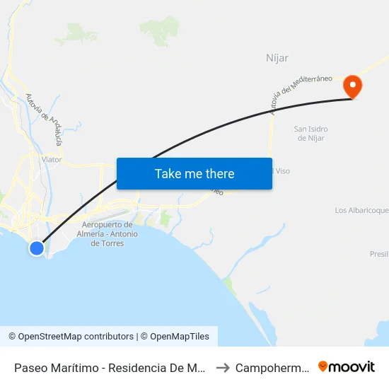 Paseo Marítimo - Residencia De Mayores to Campohermoso map