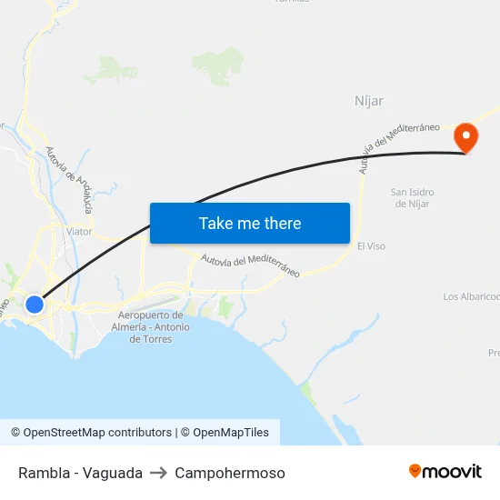 Rambla - Vaguada to Campohermoso map