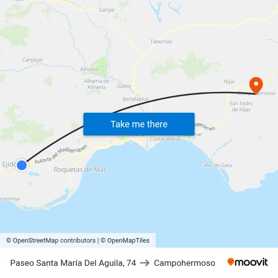 Paseo Santa María Del Aguila, 74 to Campohermoso map