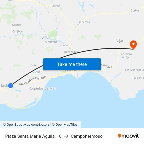 Plaza Santa María Águila, 18 to Campohermoso map