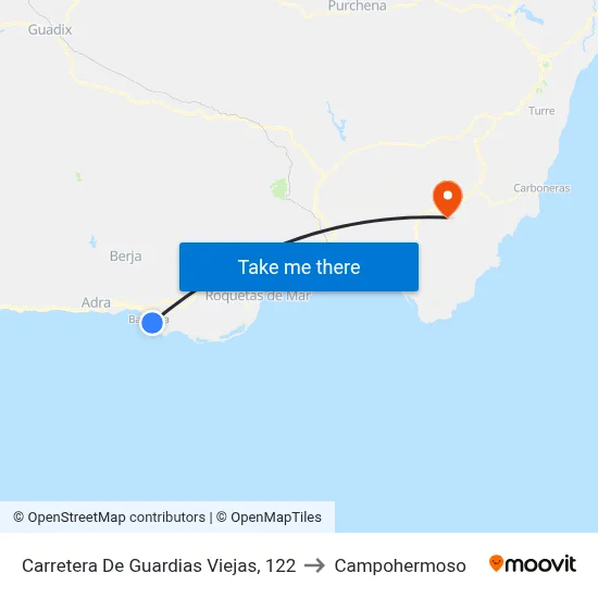 Carretera De Guardias Viejas, 122 to Campohermoso map