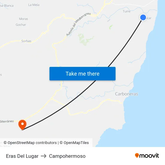 Eras Del Lugar to Campohermoso map