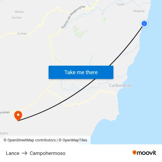 Lance to Campohermoso map