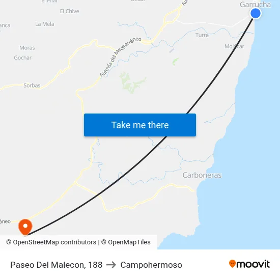 Paseo Del Malecon, 188 to Campohermoso map