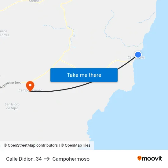 Calle Didion, 34 to Campohermoso map