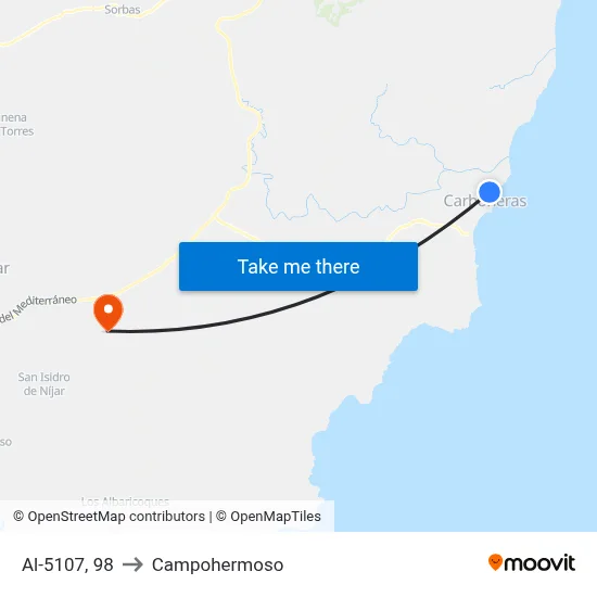 Al-5107, 98 to Campohermoso map