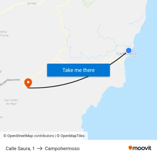 Calle Saura, 1 to Campohermoso map