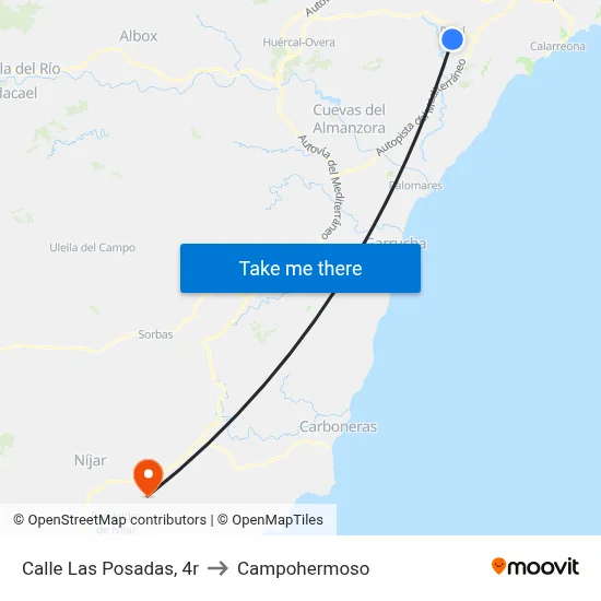 Calle Las Posadas, 4r to Campohermoso map