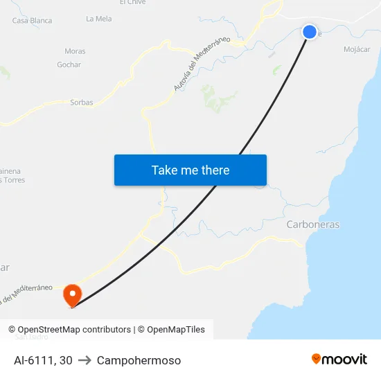 Al-6111, 30 to Campohermoso map