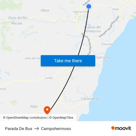 Parada De Bus to Campohermoso map