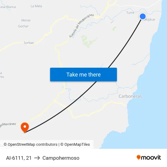 Al-6111, 21 to Campohermoso map