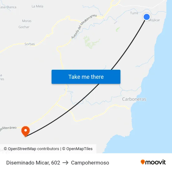 Diseminado Micar, 602 to Campohermoso map
