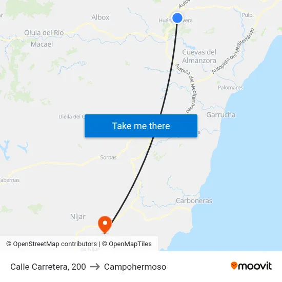 Calle Carretera, 200 to Campohermoso map
