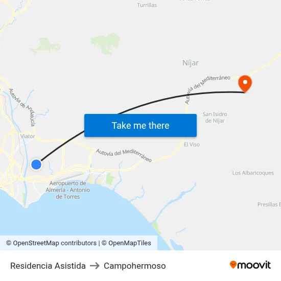 Residencia Asistida to Campohermoso map