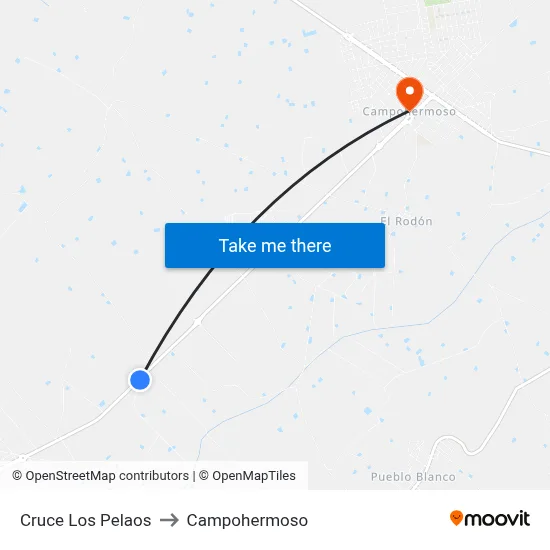 Cruce Los Pelaos to Campohermoso map