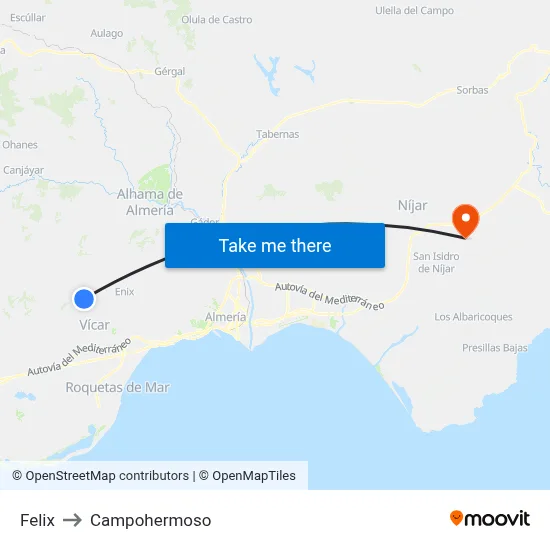 Felix to Campohermoso map