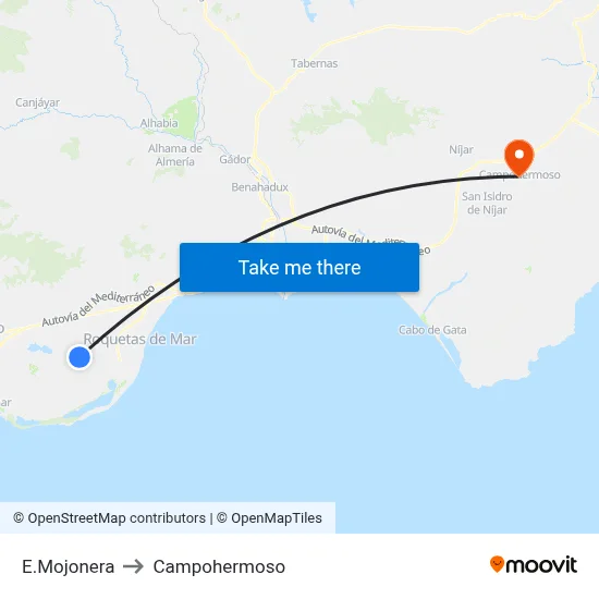 E.Mojonera to Campohermoso map