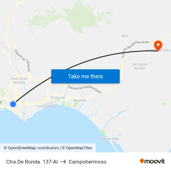 Ctra.De Ronda. 137-Al to Campohermoso map