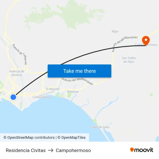 Residencia Civitas to Campohermoso map