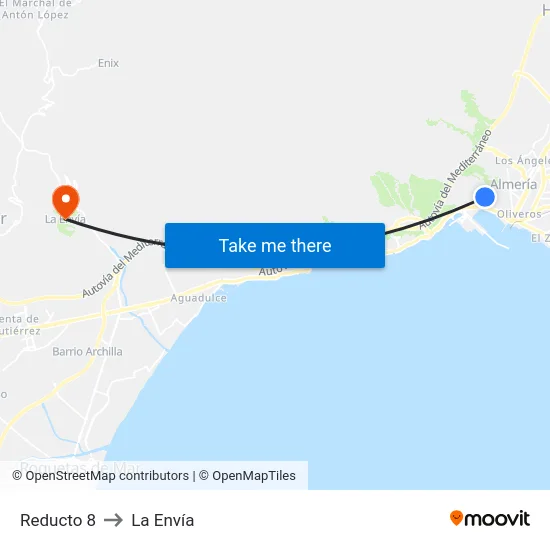 Reducto 8 to La Envía map