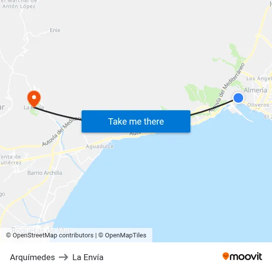 Arquímedes to La Envía map