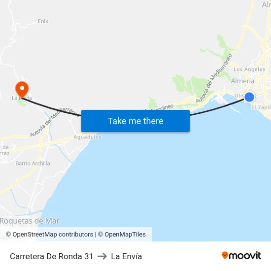 Carretera De Ronda 31 to La Envía map