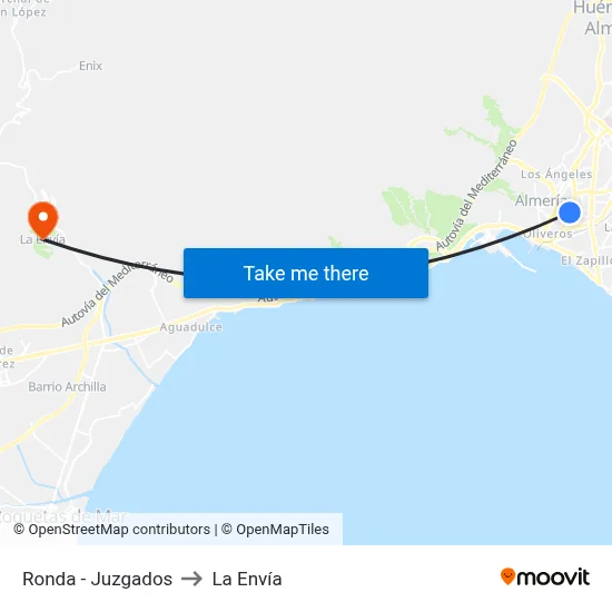 Ronda - Juzgados to La Envía map