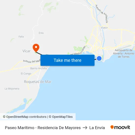 Paseo Marítimo - Residencia De Mayores to La Envía map