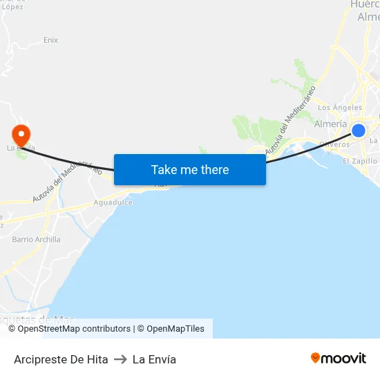 Arcipreste De Hita to La Envía map