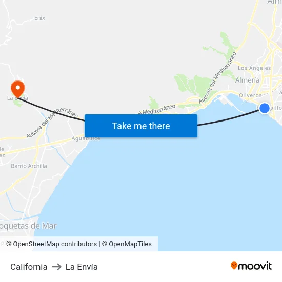 California to La Envía map