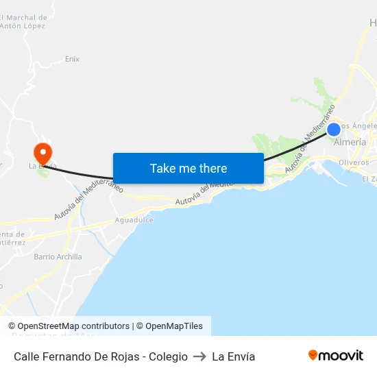 Calle Fernando De Rojas - Colegio to La Envía map