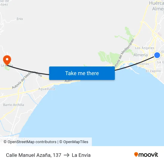 Calle Manuel Azaña, 137 to La Envía map