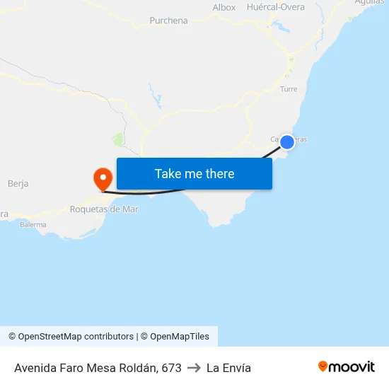 Avenida Faro Mesa Roldán, 673 to La Envía map