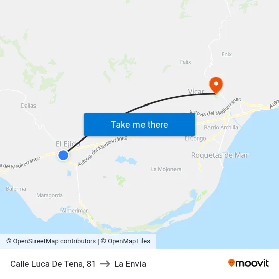 Calle Luca De Tena, 81 to La Envía map