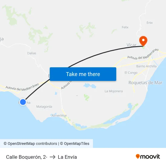 Calle Boquerón, 2- to La Envía map
