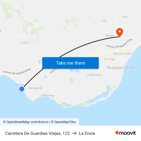 Carretera De Guardias Viejas, 122 to La Envía map